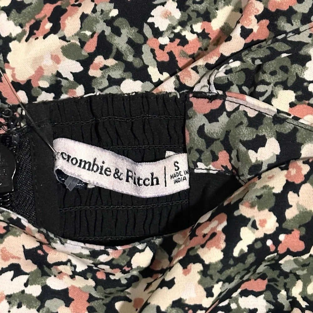 Abercrombie & Fitch Square Neck Floral Mini Dress Small - Picture 5 of 5